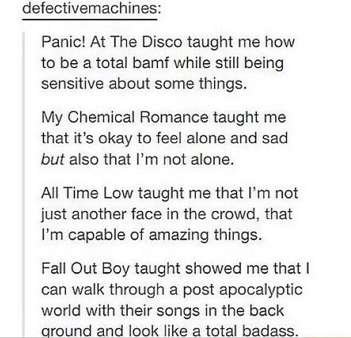 When I was a young boy,my father took me into the city to see a marching band (must have) - My Chemical Romance